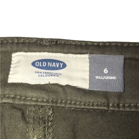 Old Navy Army Green Moto Jeans Pants - Picture 6 of 12